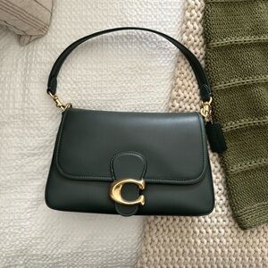 Coach Soft Tabby Shoulder Bag 26 in Forest Green